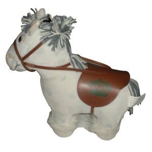 NEW BIG SIZE CABBAGE PATCH KIDS SHOW PONY / Horse White with gray Spots 1984 Col